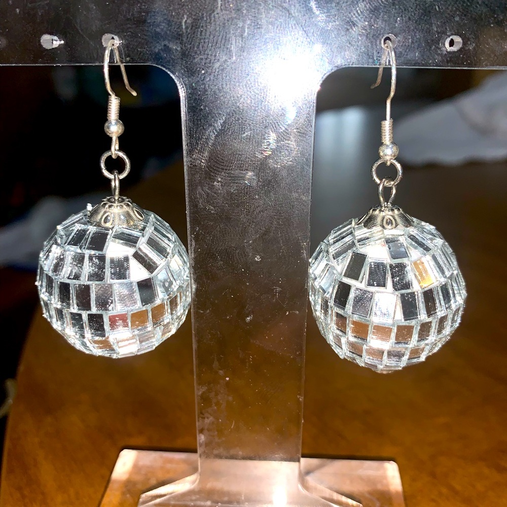 Disco ball earrings